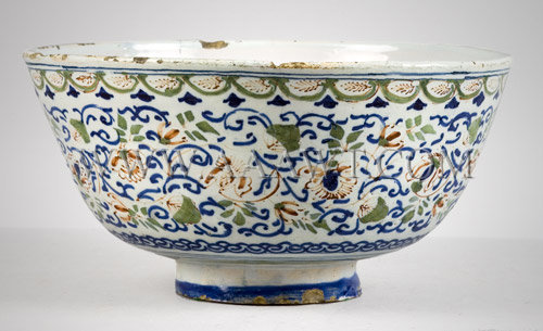 Polychrome Delft Punch Bowl
18th Century
England, entire view